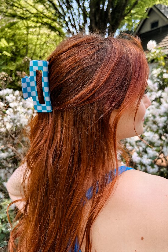 In Check Hair Clip