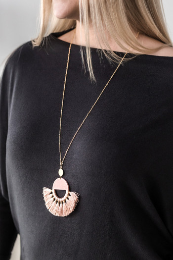 Be Happy Tassel Necklace