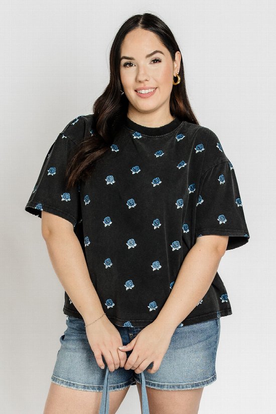 All Over Rose Boxy Tee