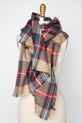 All the Plaid Blanket Scarf