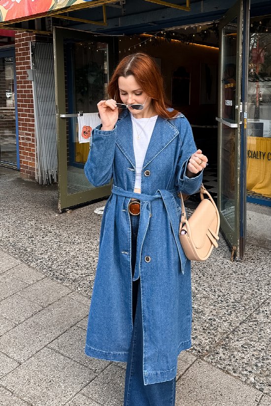 Aveline Denim Trench Coat