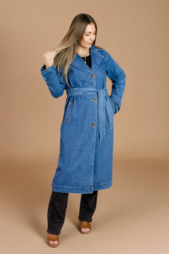 Aveline Denim Trench Coat