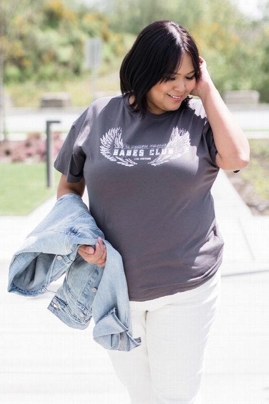 Babes Club Wings Oversized Tee