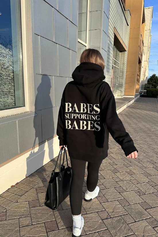 Babes Supporting Oversized Hoodie