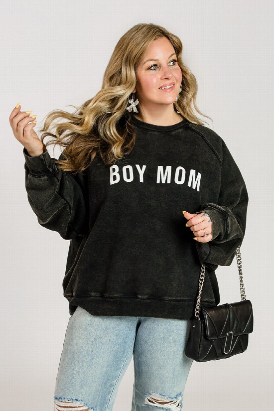 Boy Mom Crew Sweatshirt