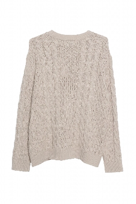 Brooklyn Cable Knit Sweater | Silver Icing