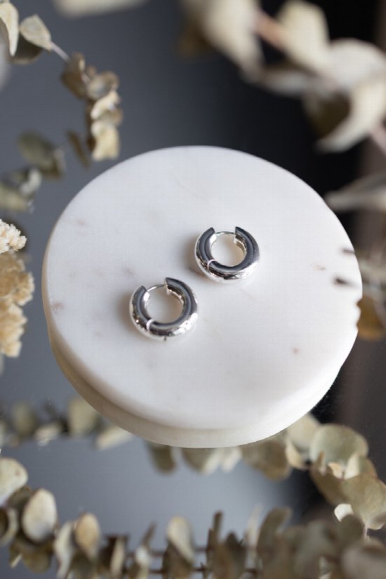 Charlene Huggie Hoop Earrings