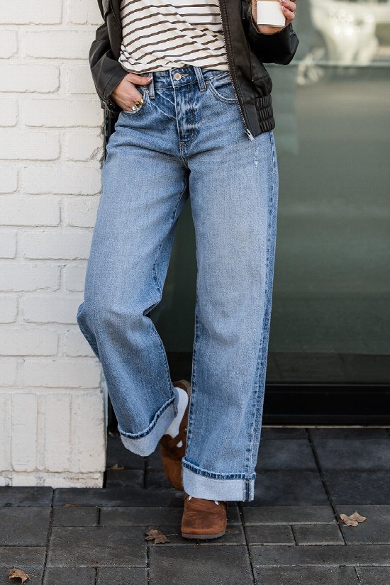 Cuff It Up Wide Leg Jeans