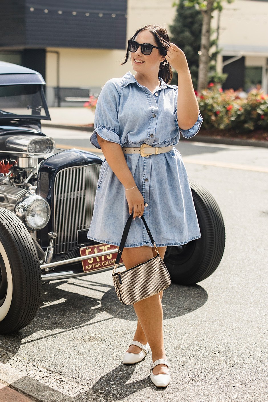 Damsel In Disdress Denim Dress Silver Icing
