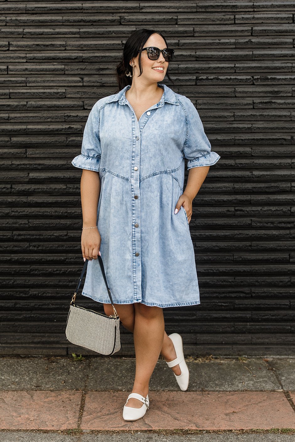 Damsel In Disdress Denim Dress Silver Icing
