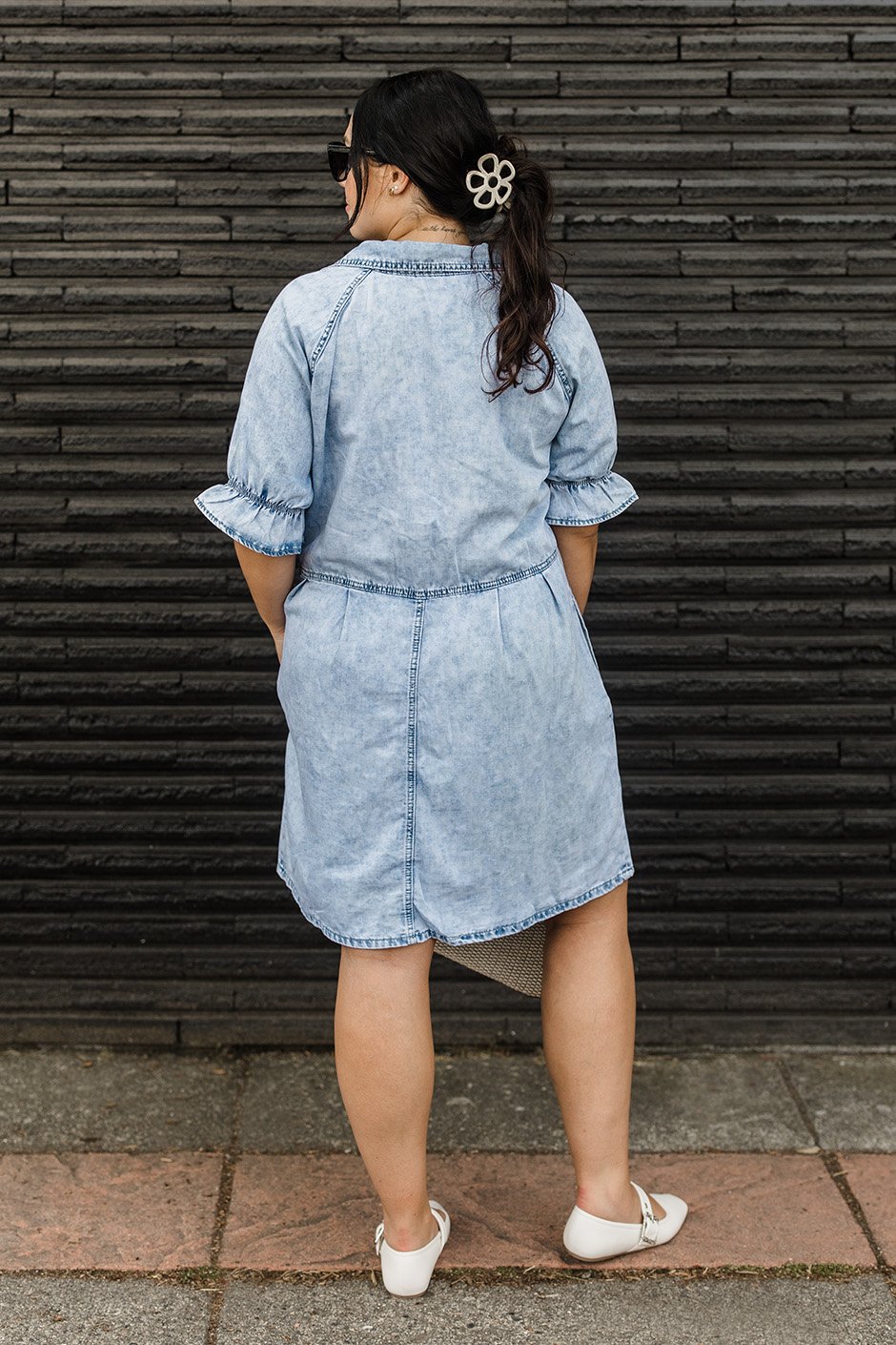 Damsel In Disdress Denim Dress Silver Icing