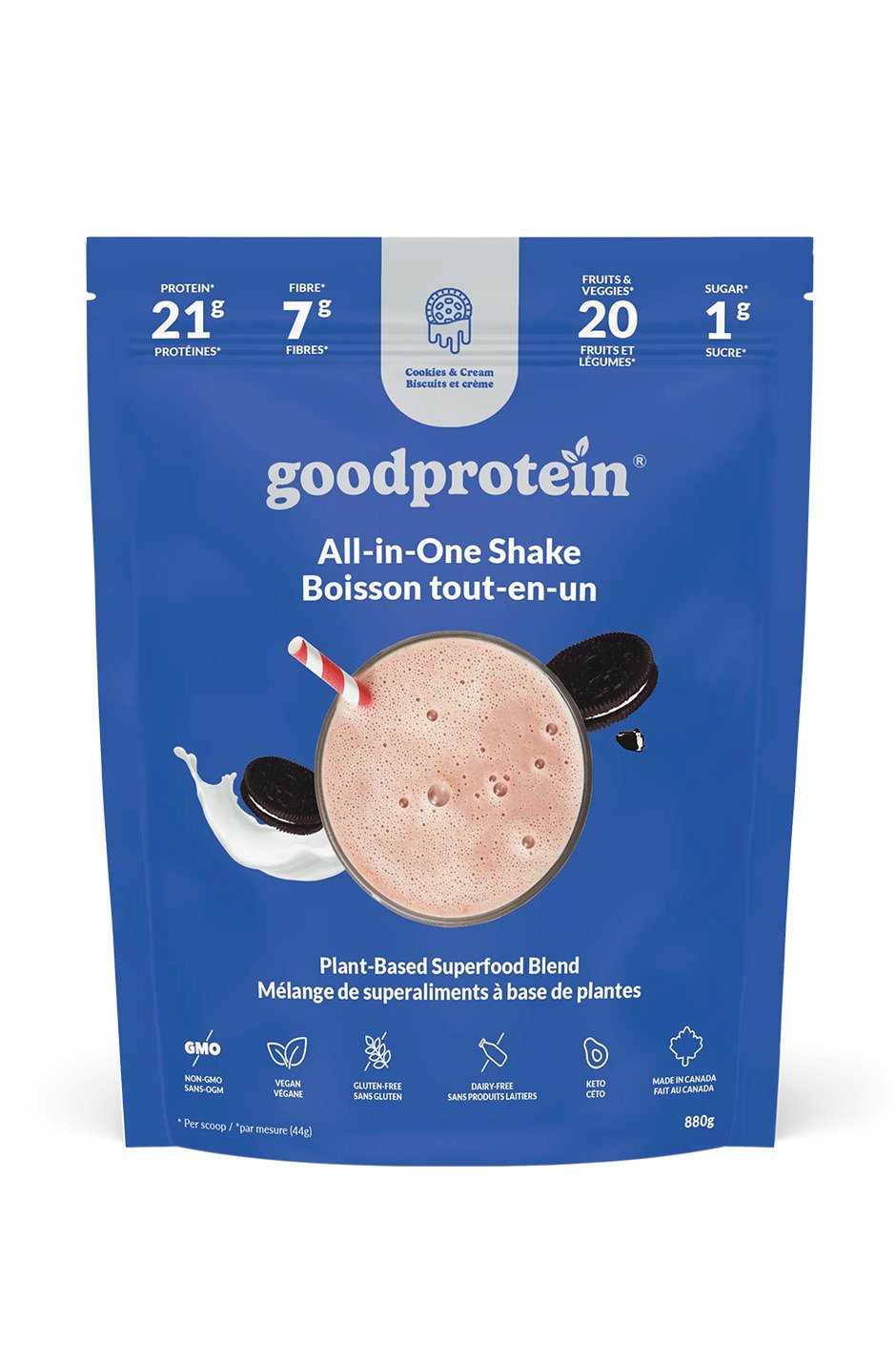 Good Protein Cookies & Cream Shake 880g