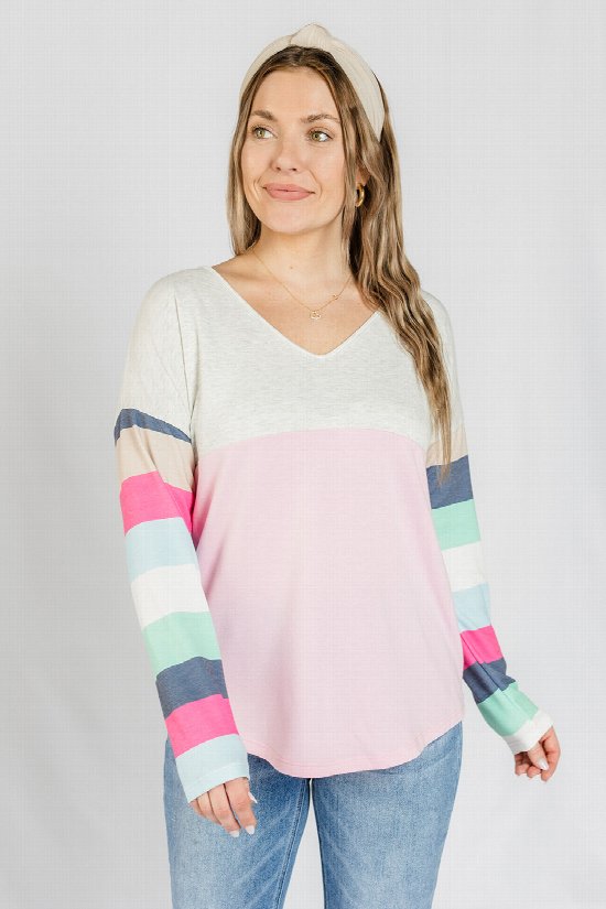 Happy Thoughts Colourblock Top