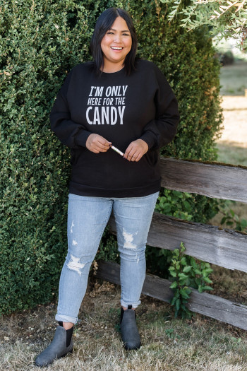 Here For the Candy Round Neck