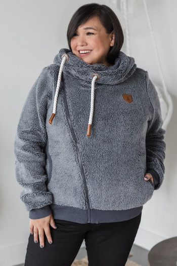 Hold Me Tight Sherpa Zip-up