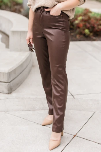 In Style Faux Leather Pants