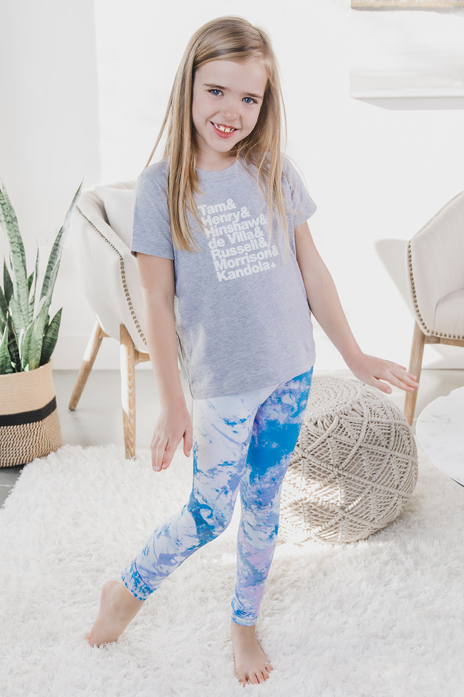 Harmony and Balance Blue & White Tie-Dye leggings Small Size S