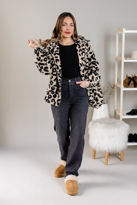 Leopard Luxe Teddy Jacket