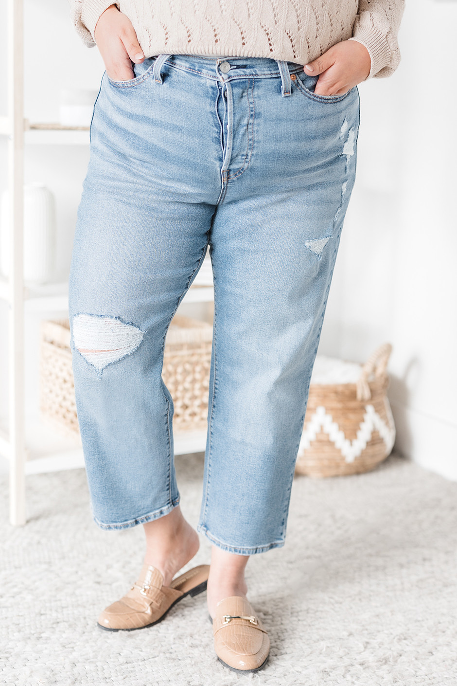 LEVI'S Curvy Wedgie Straight Jeans | Silver Icing