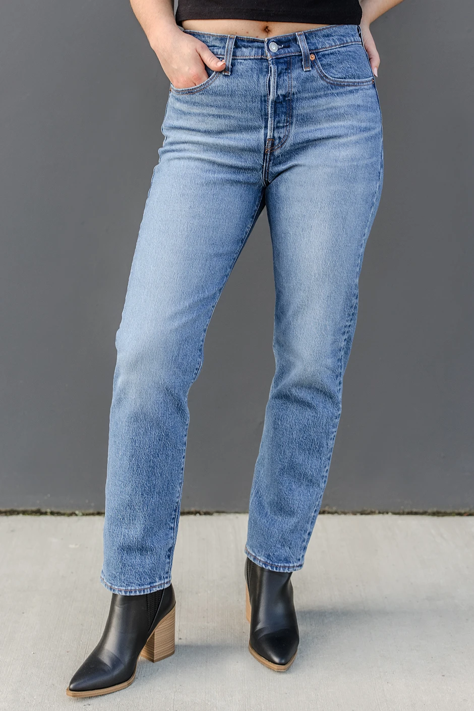 Wedgie Straight Women's Jeans - Green