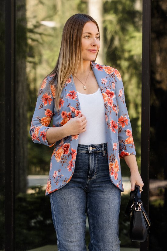 Own It Pocket Floral Blazer