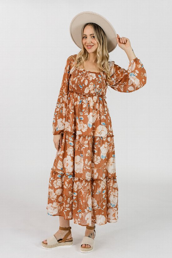 Prairie Bloom Midi Dress