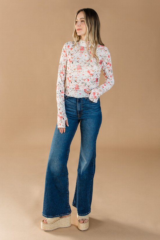Soft Bloom Mesh Crop Top