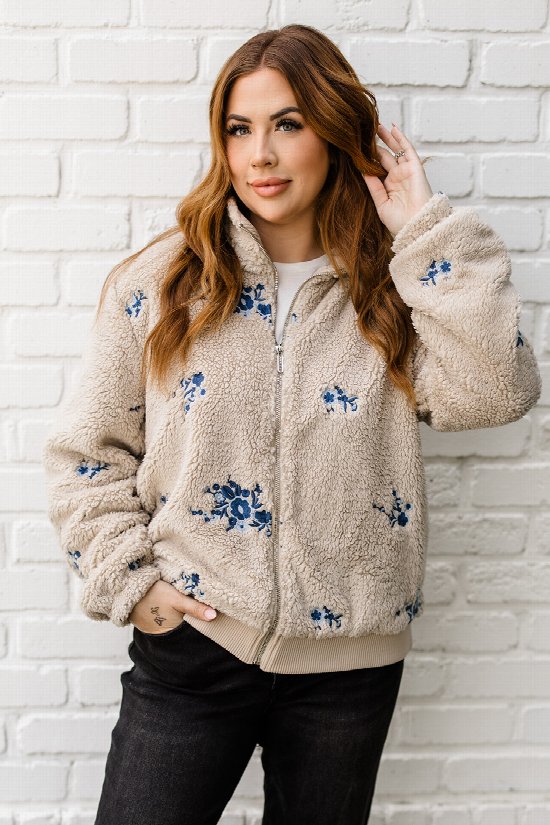 Soft Bloom Teddy Jacket