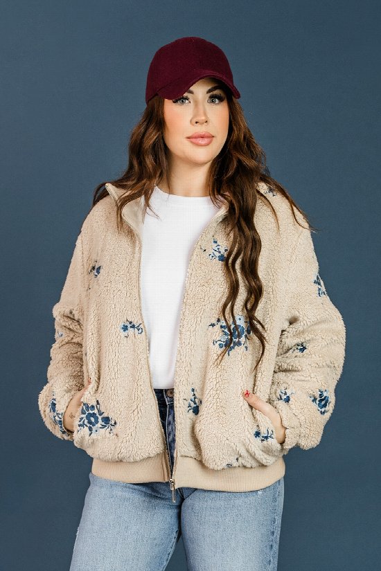 Soft Bloom Teddy Jacket