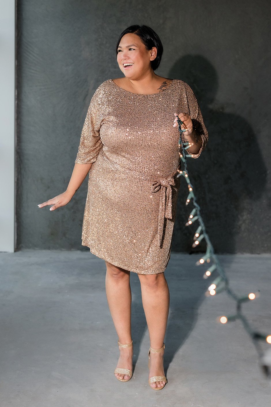 Sparkle Bright Belted Dress