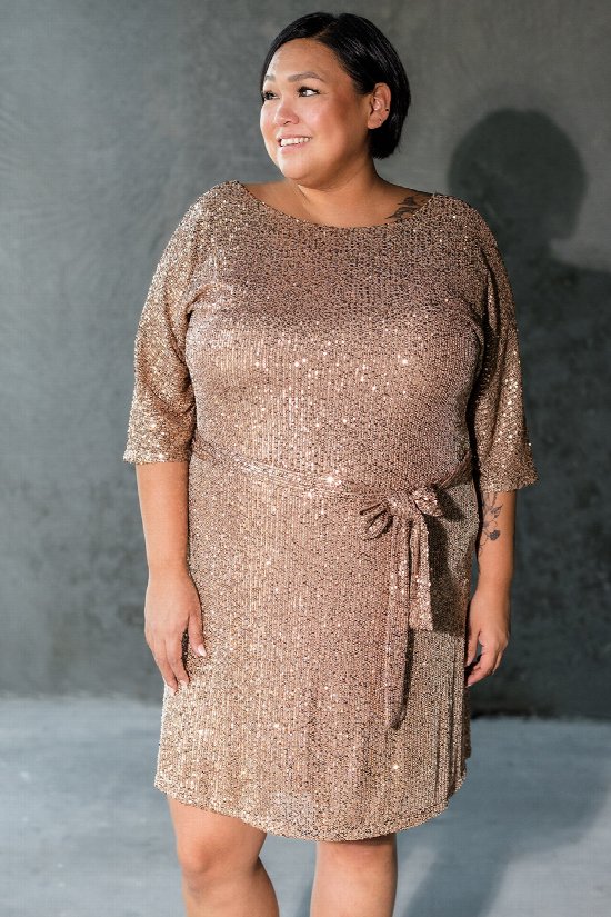 Sparkle Bright Belted Dress