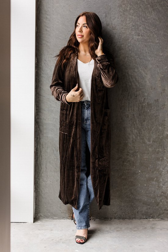 Valentina Velvet Duster Cardigan