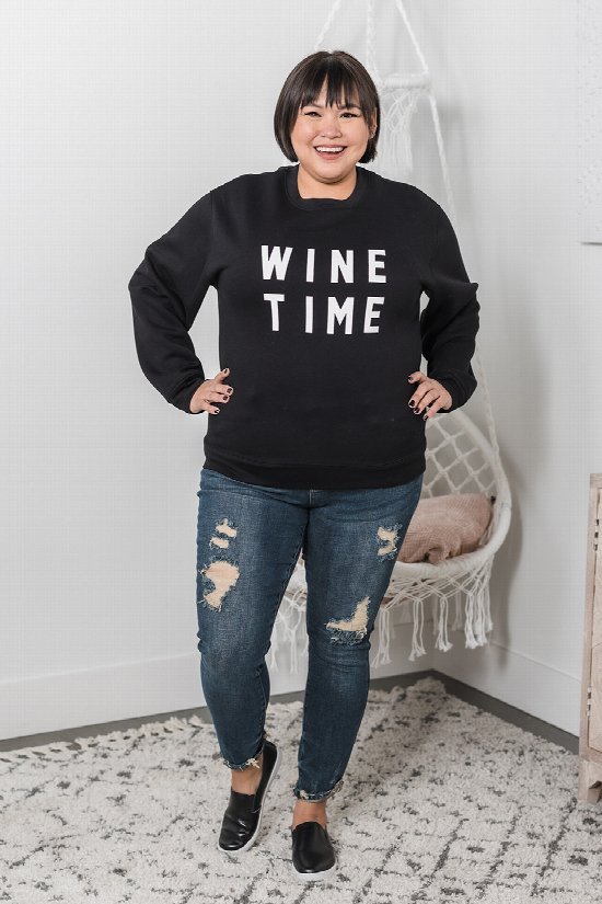 Wine Time Classic Sweatshirt